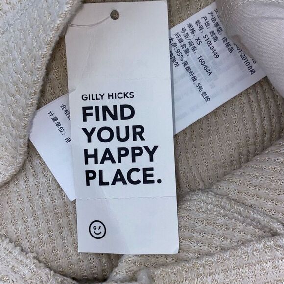 Gilly Hicks Women's Cream Waffle Knit Elastic Waist Jogger Pants Size XS NWT - Picture 11 of 11